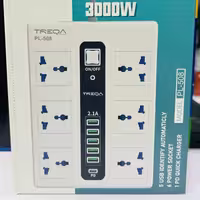سه راهی چند راهی سیار برق پورت USB شارژ TREQA PL-508 برند معتبر و کیفیت عالی