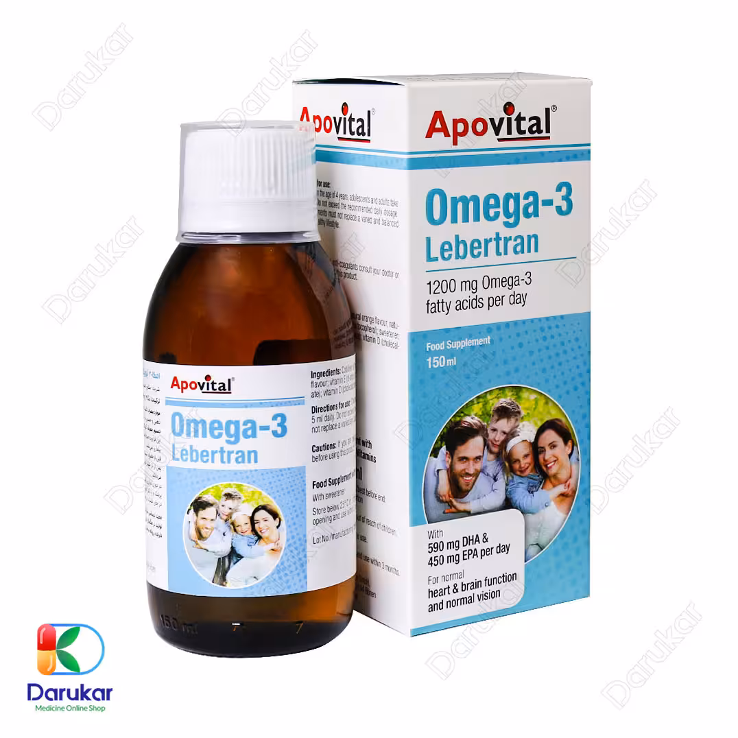 شربت امگا 3 آپوویتال 150 میلی لیتر