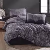 ست لحاف کاوری پالس مشکی دونفره Queen Size