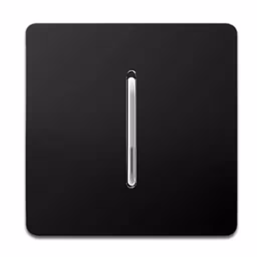 کلید تک پل آسیا الکتریک مدل کریستال مشکی نقره ای