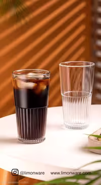 لیوان شیشه ای 2عددی 410 سی سی لیمون