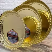 سینی گرد سه سایزکنگره طلایی و مسی یونیک