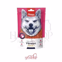 تشویقی سگ ونپی با طعم گوشت آهو وزن 100گرم venison jerky