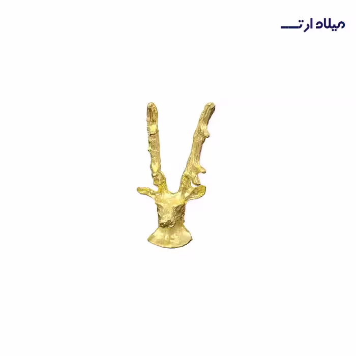 سر گوزن شاخ عمودی طلایی