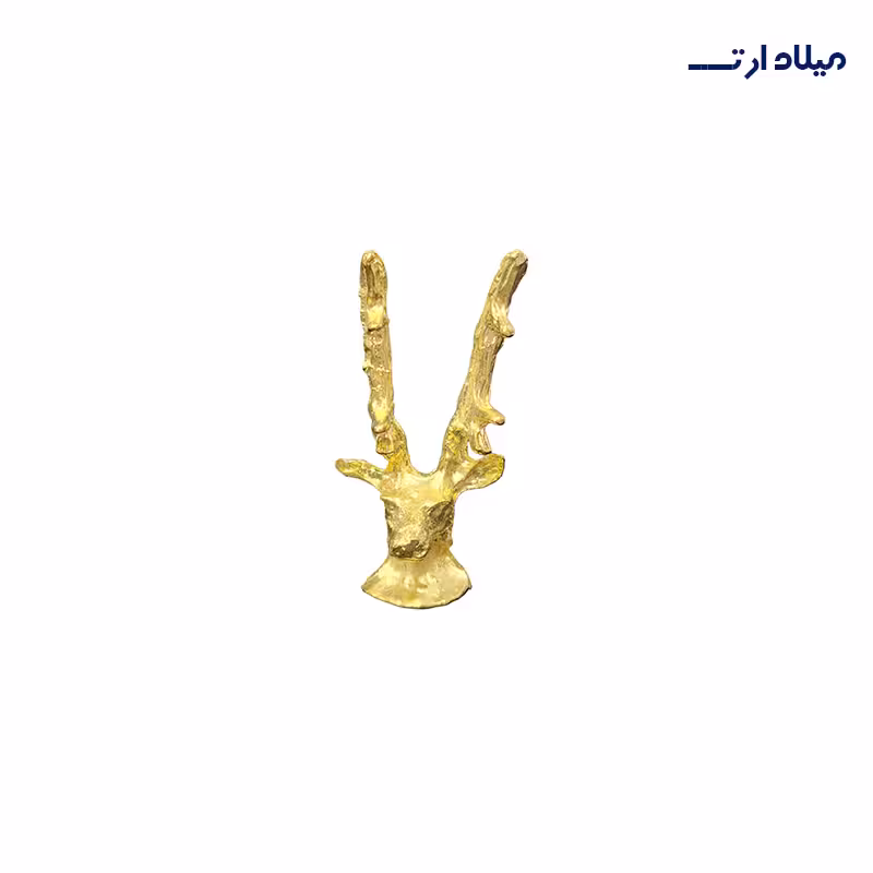 سر گوزن شاخ عمودی طلایی