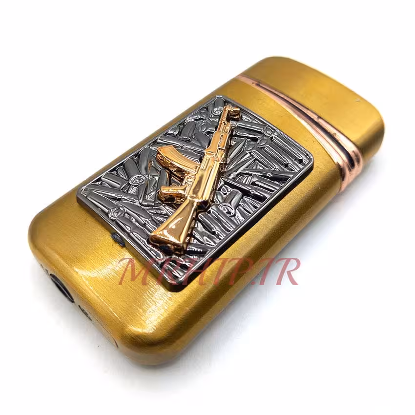 فندک گازی اتمی طرح تفنگ طلایی کدa120290