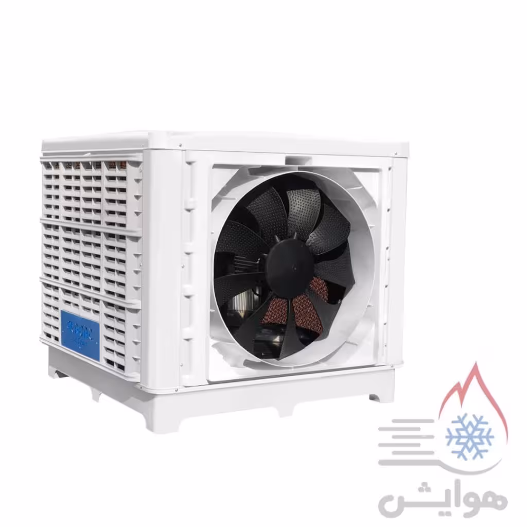 کولر آبی پلیمری روبرو زن نیرو تهویه البرز 15000
