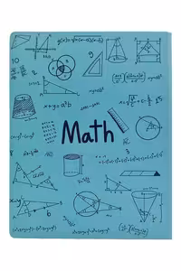 دفتر کلاسوری جلد سخت ریاضی فیروزه ای