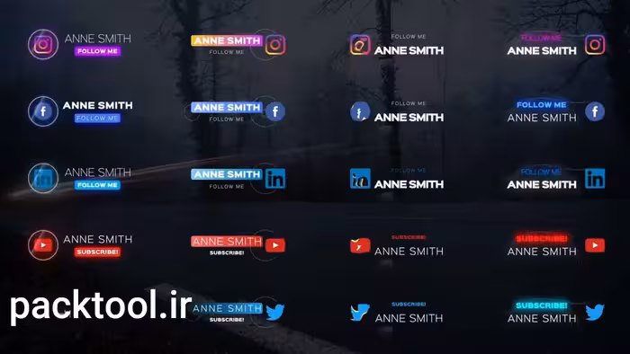 دانلود پروژه آماده پکیج شبکه اجتماعی Social Media Pack افتر افکت - پک تول