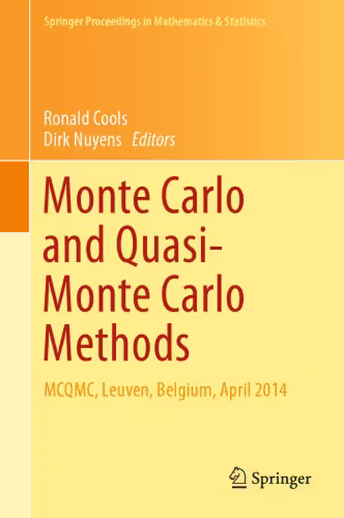 خرید و دانلود نسخه کامل کتاب Monte Carlo and Quasi-Monte Carlo Methods: MCQMC, Leuven, Belgium, April 2014