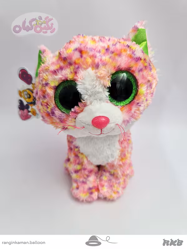 عروسک حیوانات چشم تیله ای گربه