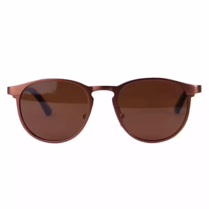 عینک آفتابی پلیس آلومینیومی فریم گرد تمام قهوه ای 6112/3