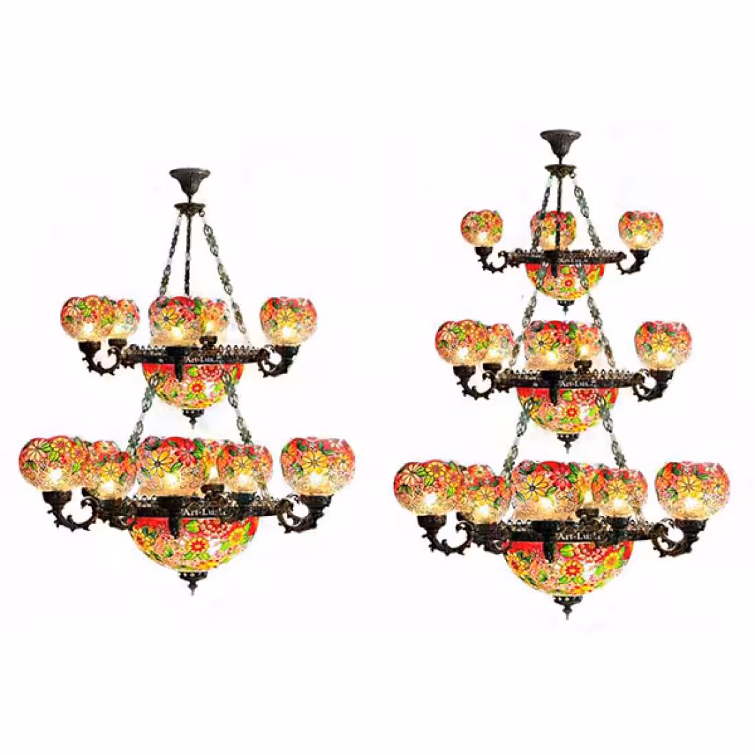 لوستر سنتی ویترای مدل چندرنگ JA-41