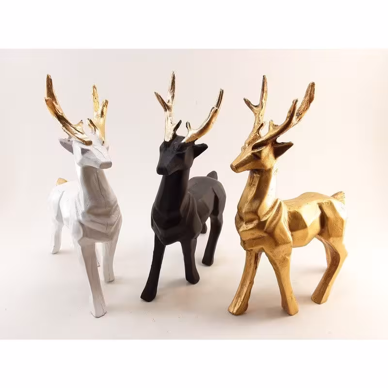 مجسمه گوزن گرافیکی پلی استری مجموعه دوعددی