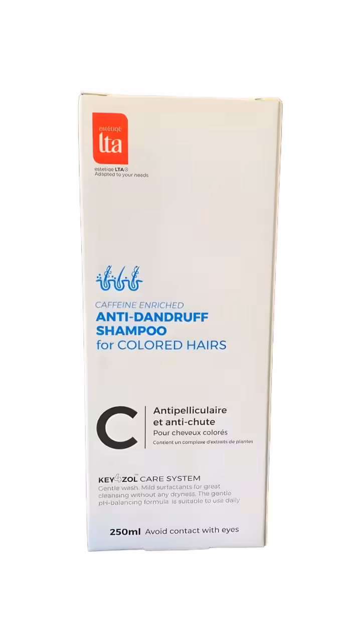 شامپو ضد شوره مناسب موهای رنگ شده مدل C غنی شده با کافئین (250 میل)