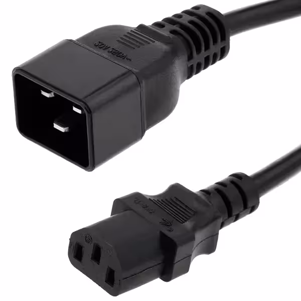 کابل برق بک تو بک C20-C13 بافو با قطر 3C*1.5MM