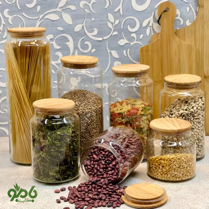 بانکه حبوبات درب چوبی هانا در 7سایز