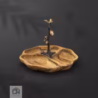 اردو خوری چوب و برنج 3 تایی گلدکیش طرح butterfly wood مدل GK829820