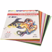 مقوا 10رنگ 180گرم 100برگ A4کلیپس