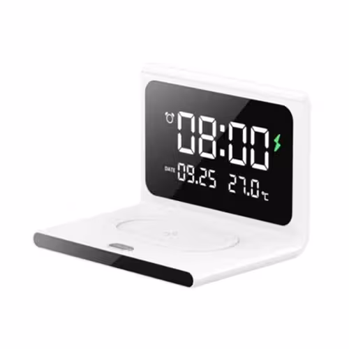 پد وایرلس 15 واتی رسی به همراه ساعت و تقویم مدل Recci RLS-L12