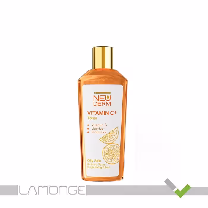 تونر پاک کننده صورت حاوی ویتامین C نئودرم مناسب پوست چرب حجم 200 میلی لیتر