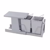 سطل زباله دومخزنه کوچک ریل کف تاندم (24لیتری) – دیاکو/Diako