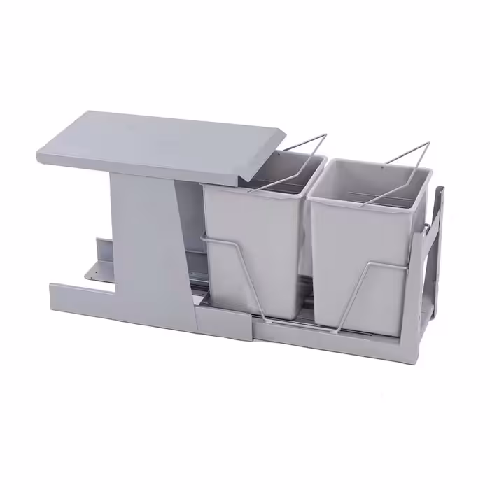 سطل زباله دومخزنه کوچک ریل کف تاندم (24لیتری) – دیاکو/Diako