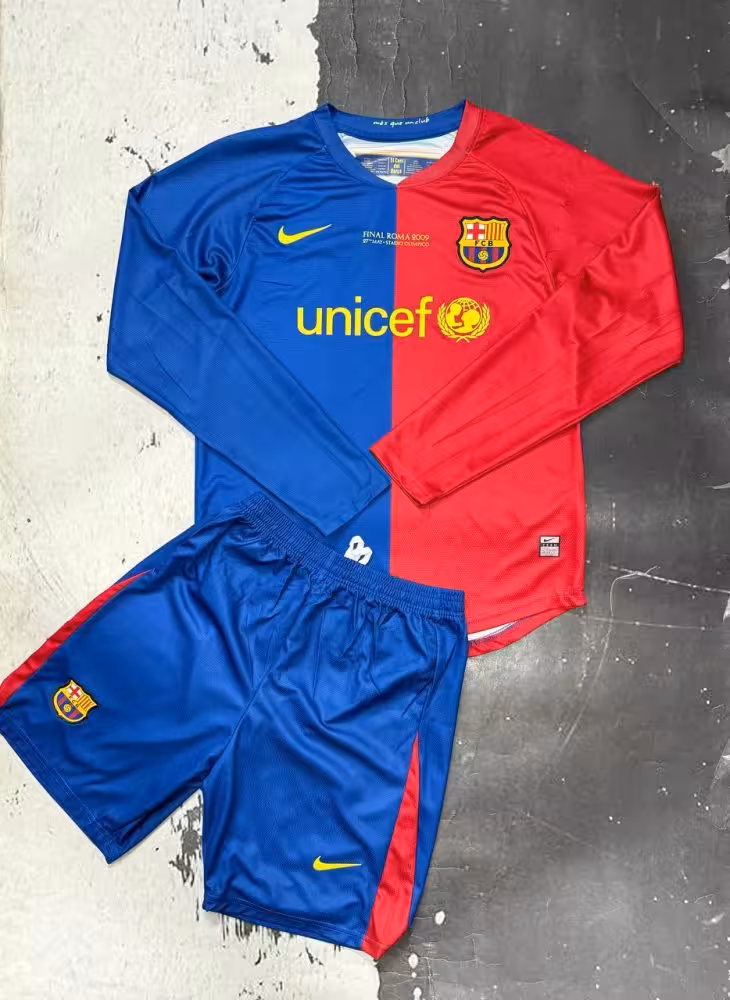 کیت اول آستین بلند بارسلونا 2009 (هواداری)