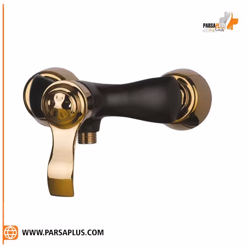 شیر توالت دوان مدل گلاز مشکی طلایی