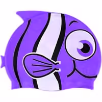 کلاه شنا بچه گانه طرح ماهی ( بنفش )