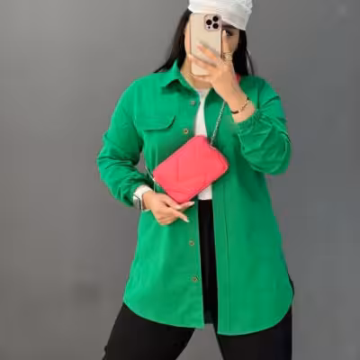 مانتو اسپرت زنانه داکرون مدل شومیزمانتویی نگین
