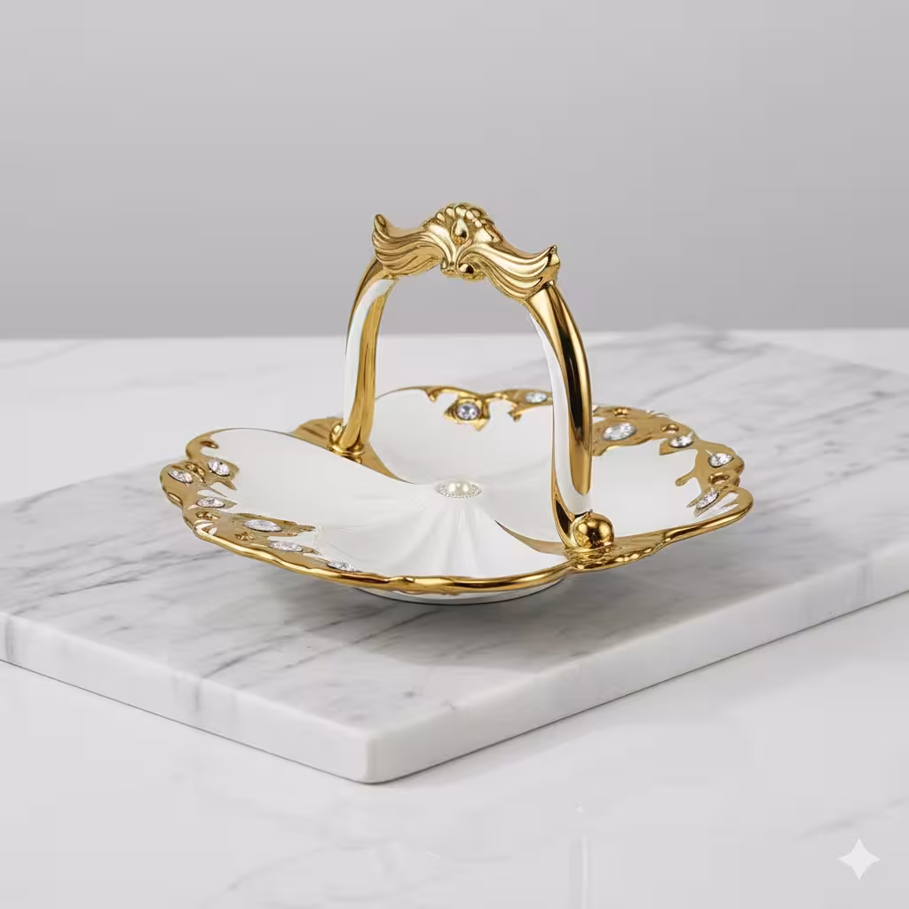 اردور خوری 4 خانه سرامیک طلایی یونیک کد 1655