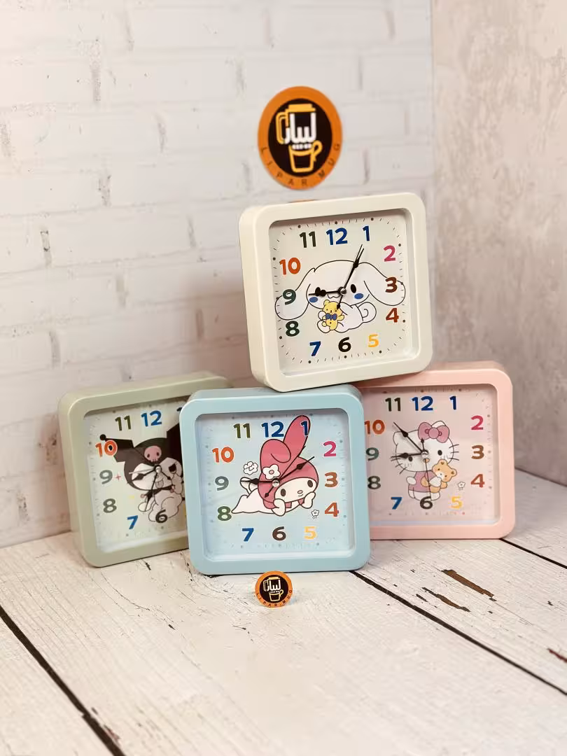 ساعت مربعی کرومی ملودی کد 5480