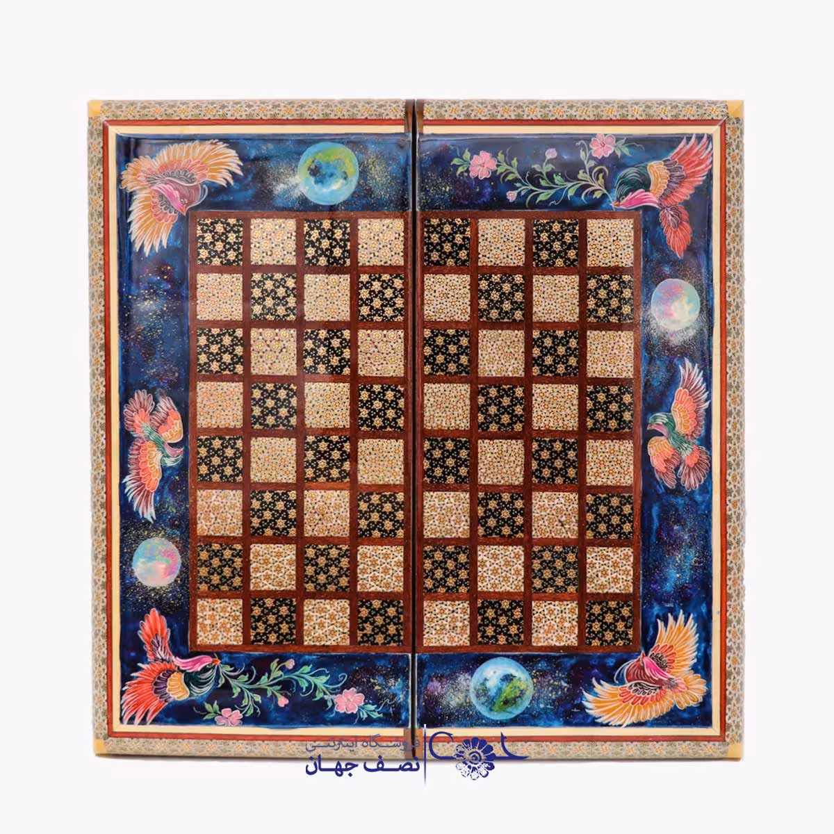 تخته نرد و شطرنج 35 سانتی سیمرغ کد ts351
