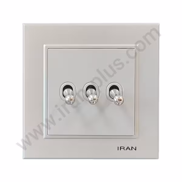 کلید کلاسیک سه پل مدل برلیان رنگی نقره ای