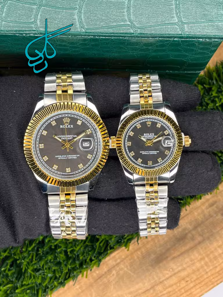 خرید ست ساعت زنانه و مردانه رولکس دیت جاست کیفیت عالی کد 2117319 - ردگل