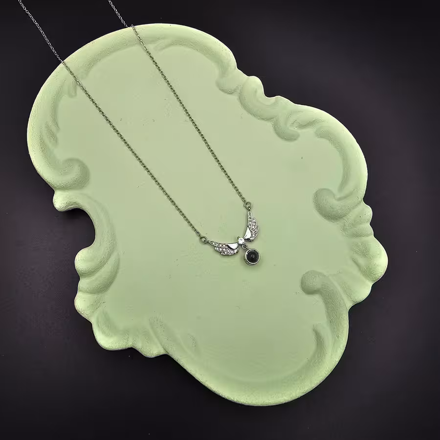 گردنبند جواهری زنانه مدل دوستت دارم به صد زبان 01