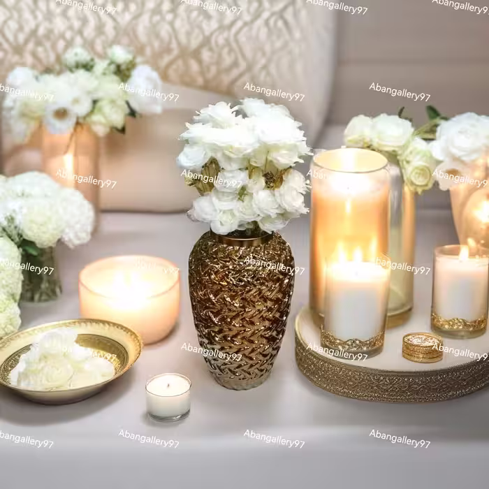 گلدان شیشه ای درجه1تمیم