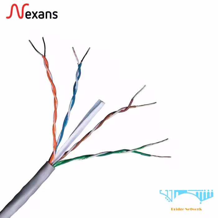 کابل شبکه نگزنس UTP CAT6 CCA روکش PVCCAT6 UTP AluminiumCCA Network 305m Cable