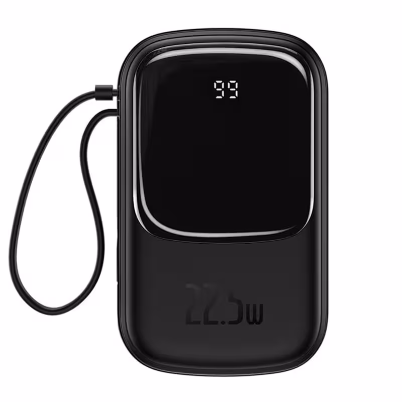 پاوربانک 22.5 وات 10000 با کابل تایپ سی بیسوس Baseus QPOW Pro Plus Power Bank P10067100112