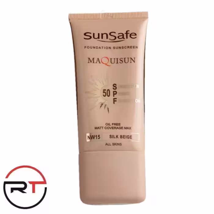 ضد آفتاب بژ ابریشمی SPF50 فاقد چربی NW15 سان سیف