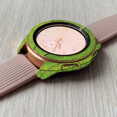 برچسب ماهوت طرح Leaf Texture مناسب برای ساعت هوشمند سامسونگ Watch4 Classic 42mm