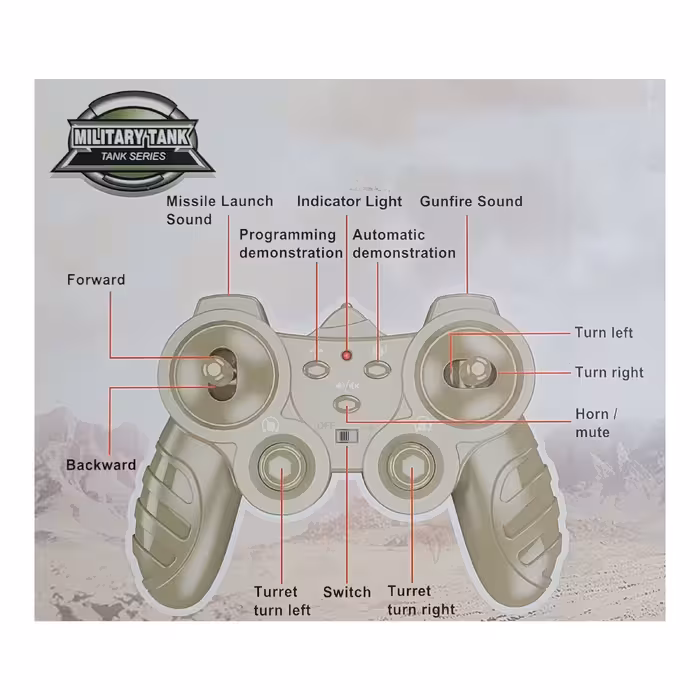 تانک بازی کنترلی ام زد طرح ارتشی مدل MILITARY TANK کد 889