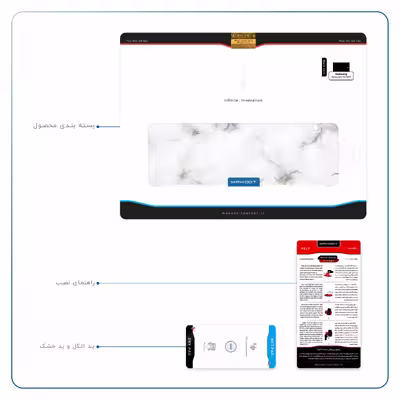 برچسب پوششی ماهوت مدل Blanco-Smoke-Marble مناسب برای تبلت سامسونگ Galaxy Tab E 9.6 2015 T560