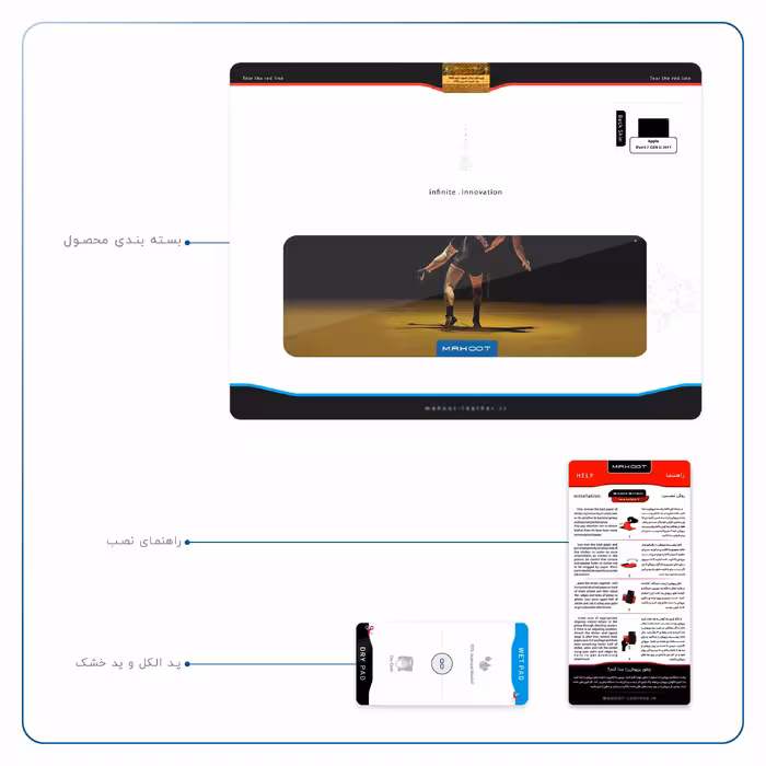 برچسب پوششی ماهوت مدل Wrestling مناسب برای تبلت اپل iPad 9.7 (GEN 5) 2017 A1823