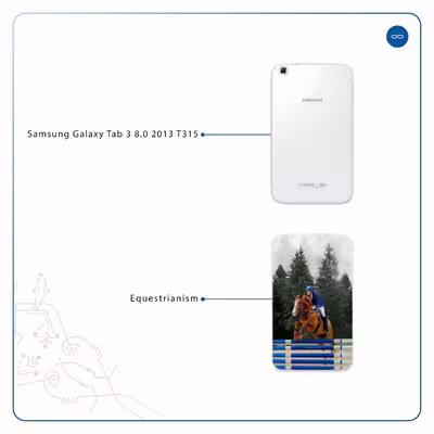 برچسب پوششی ماهوت مدل Equestrianism مناسب برای تبلت سامسونگ Galaxy Tab 3 8.0 2013 T315