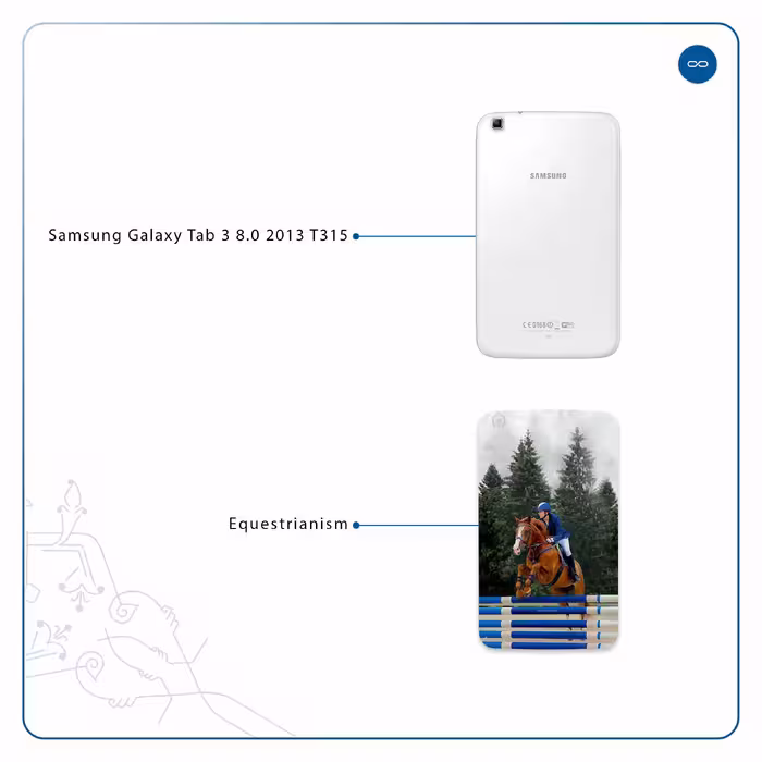 برچسب پوششی ماهوت مدل Equestrianism مناسب برای تبلت سامسونگ Galaxy Tab 3 8.0 2013 T315