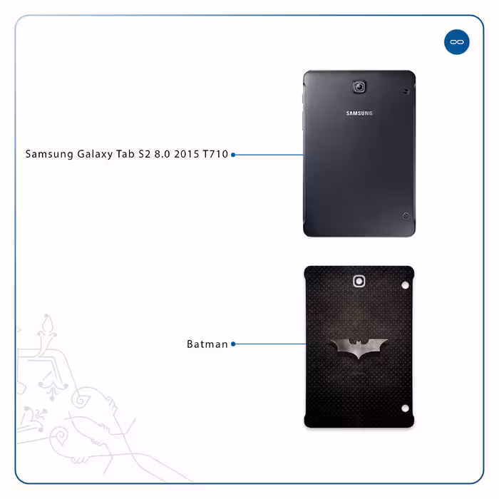 برچسب پوششی ماهوت مدل Batman مناسب برای تبلت سامسونگ Galaxy Tab S2 8.0 2015 T710