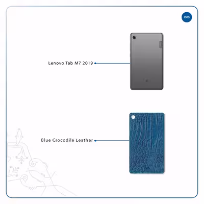 برچسب پوششی ماهوت مدل Blue-Crocodile-Leather مناسب برای تبلت لنوو Tab M7 2019