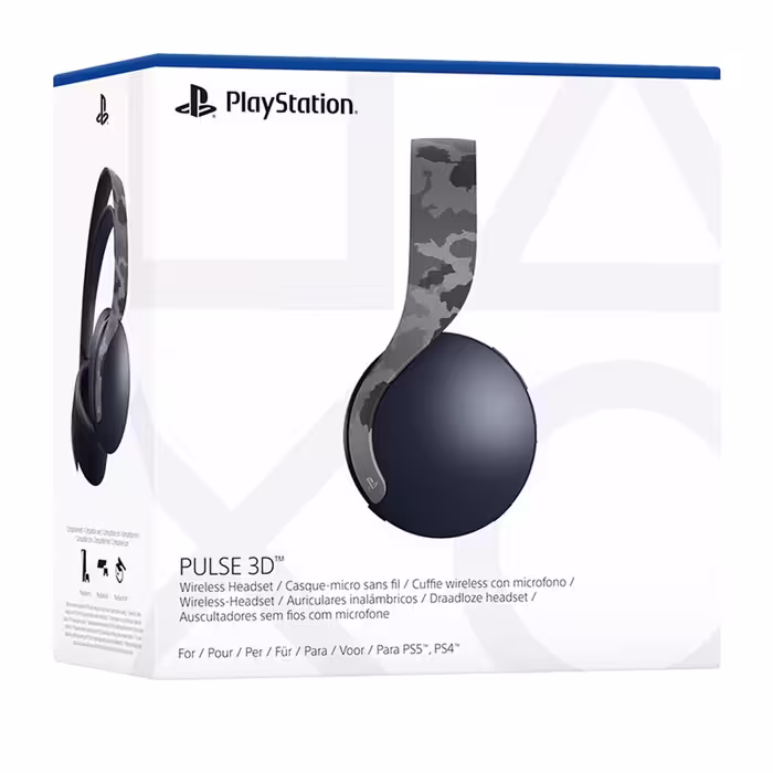 هدست پلی استیشن 4 سونی مدل Pulse 3D مخصوص پلی استیشن 5 طرح Grey Camouflage